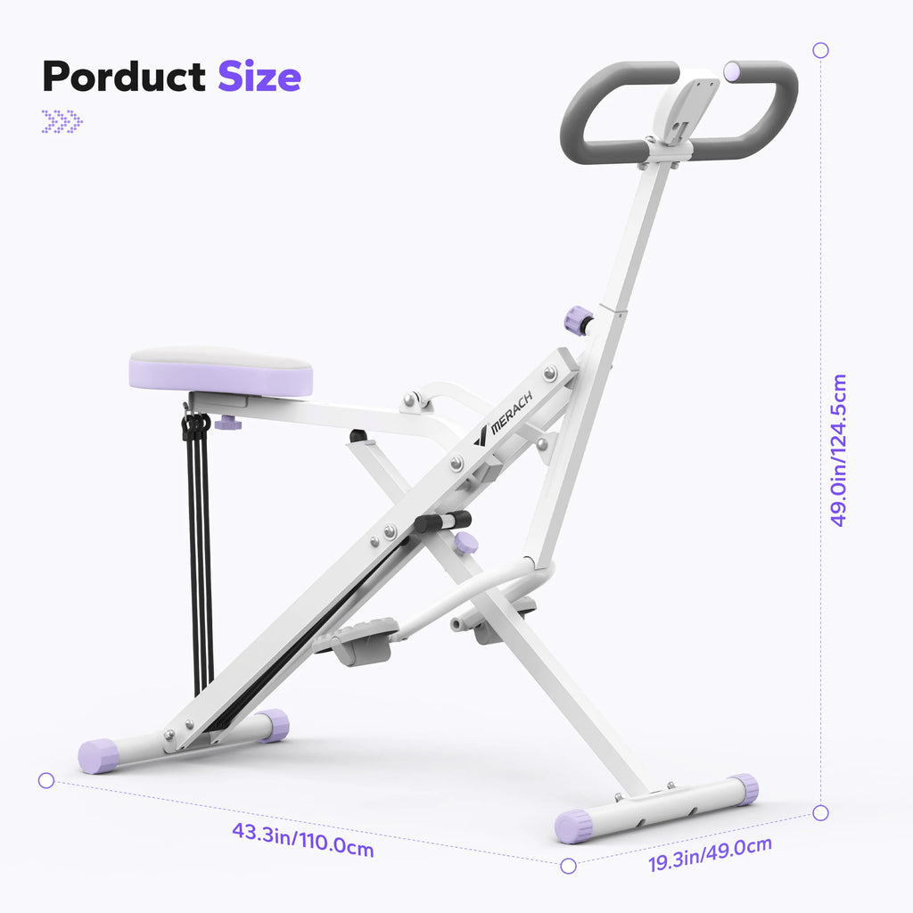 MERACH R07 Squat Machine, 2in1 Squat Rowing Machine, Easy Setup, Foldable Exercise Equipment, Glute Trainer