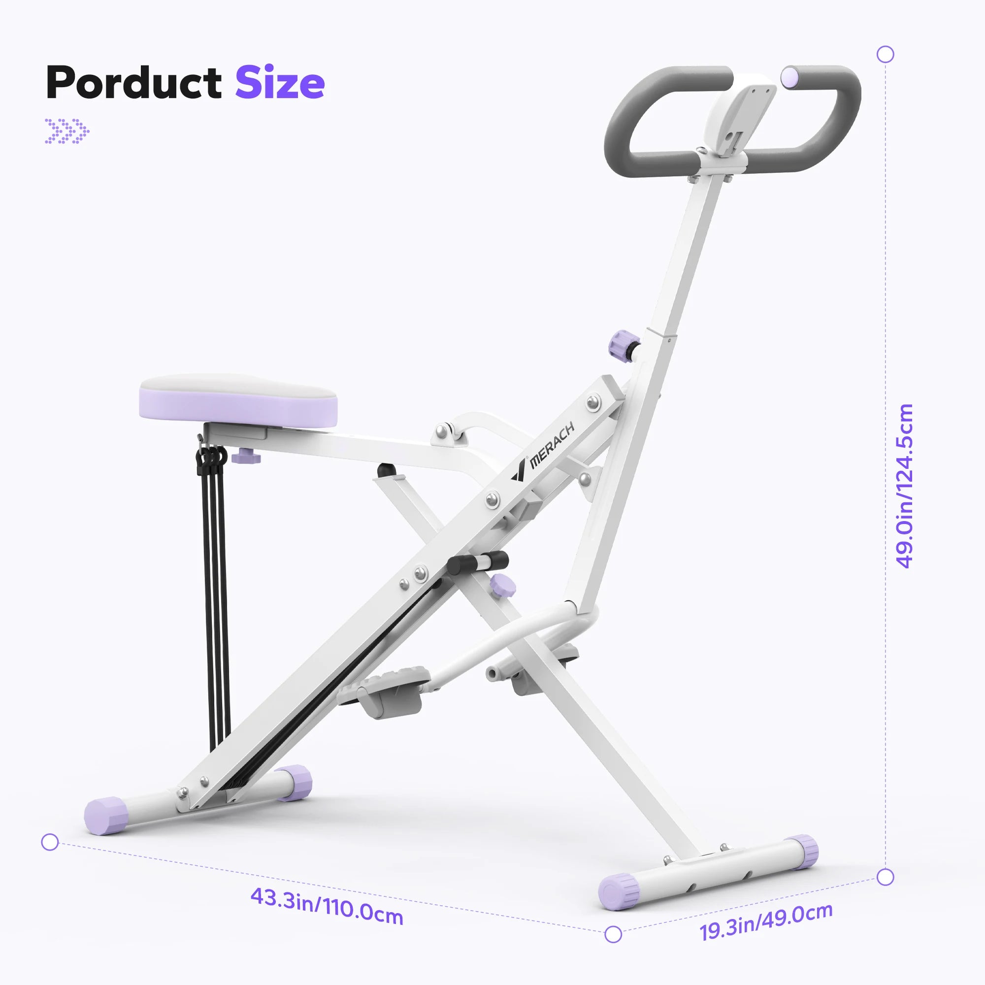 MERACH R07 Squat Machine, 2in1 Squat Rowing Machine, Easy Setup, Foldable Exercise Equipment, Glute Trainer