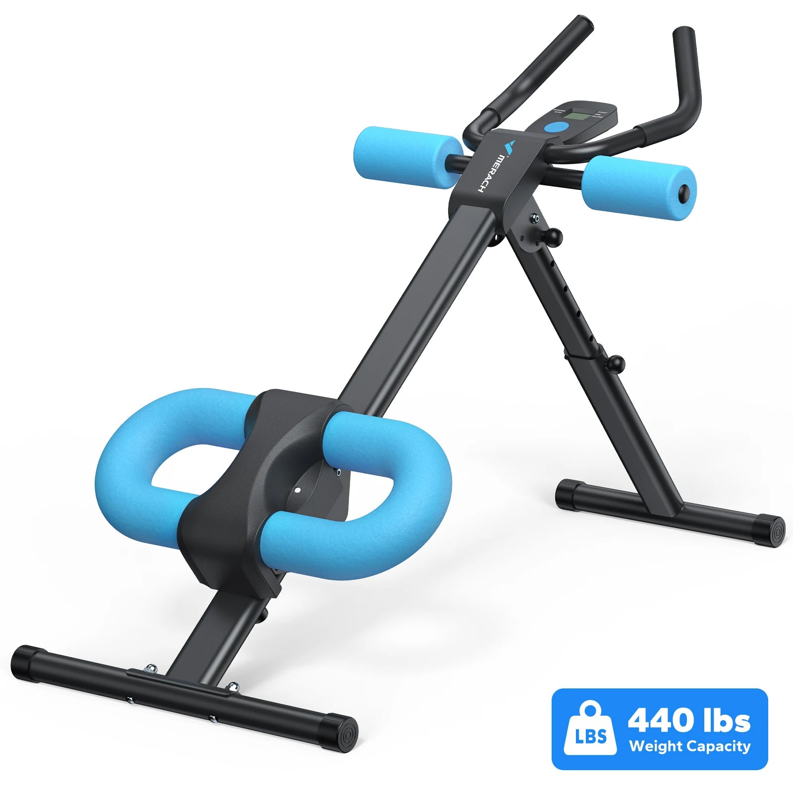 Adjustable Ab Machine Trainer, Foldable, Knee Protection, Abdominal Exercise, and Core strengthening