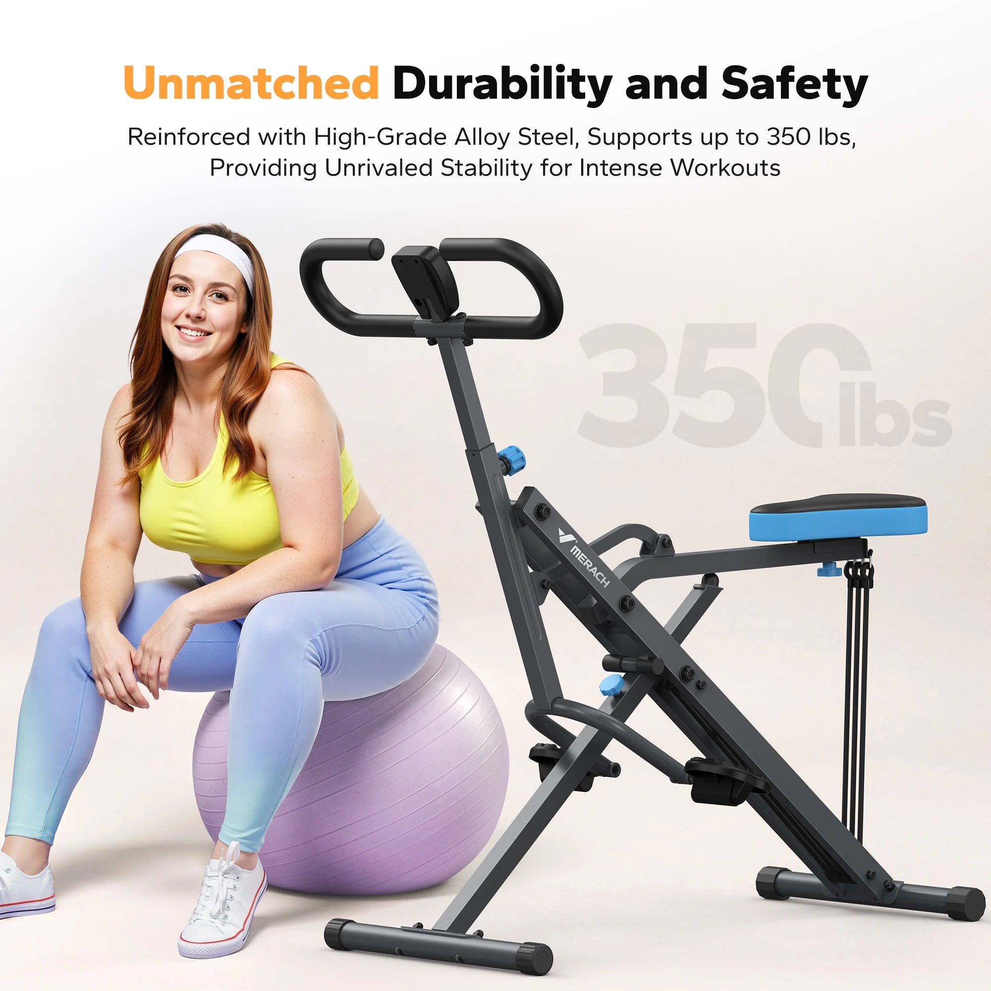 MERACH R07 Squat Machine, 2in1 Squat Rowing Machine, Easy Setup, Foldable Exercise Equipment, Glute Trainer