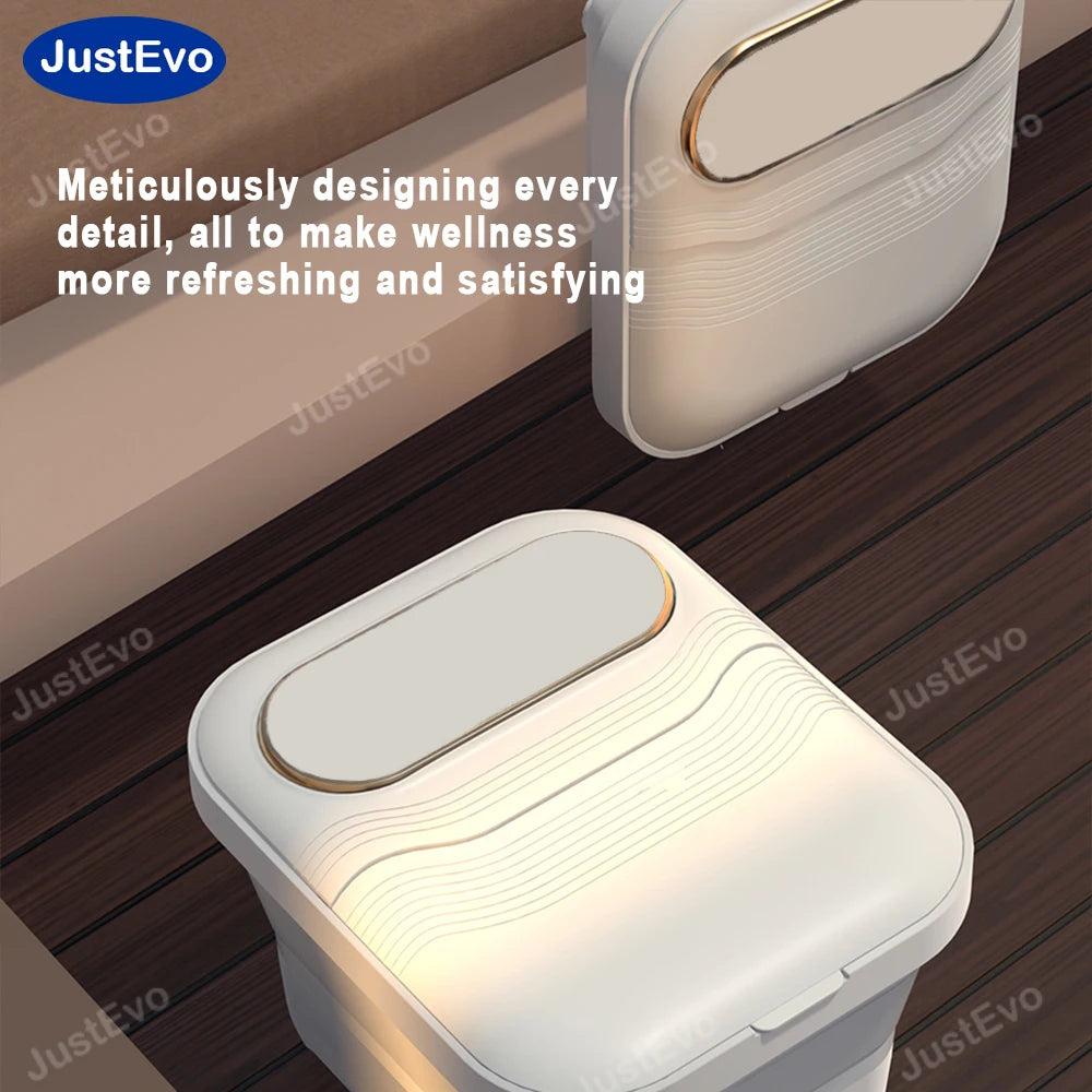 Foot bath bucket, foldable and portable foot soak tub for pain relief and relaxation
