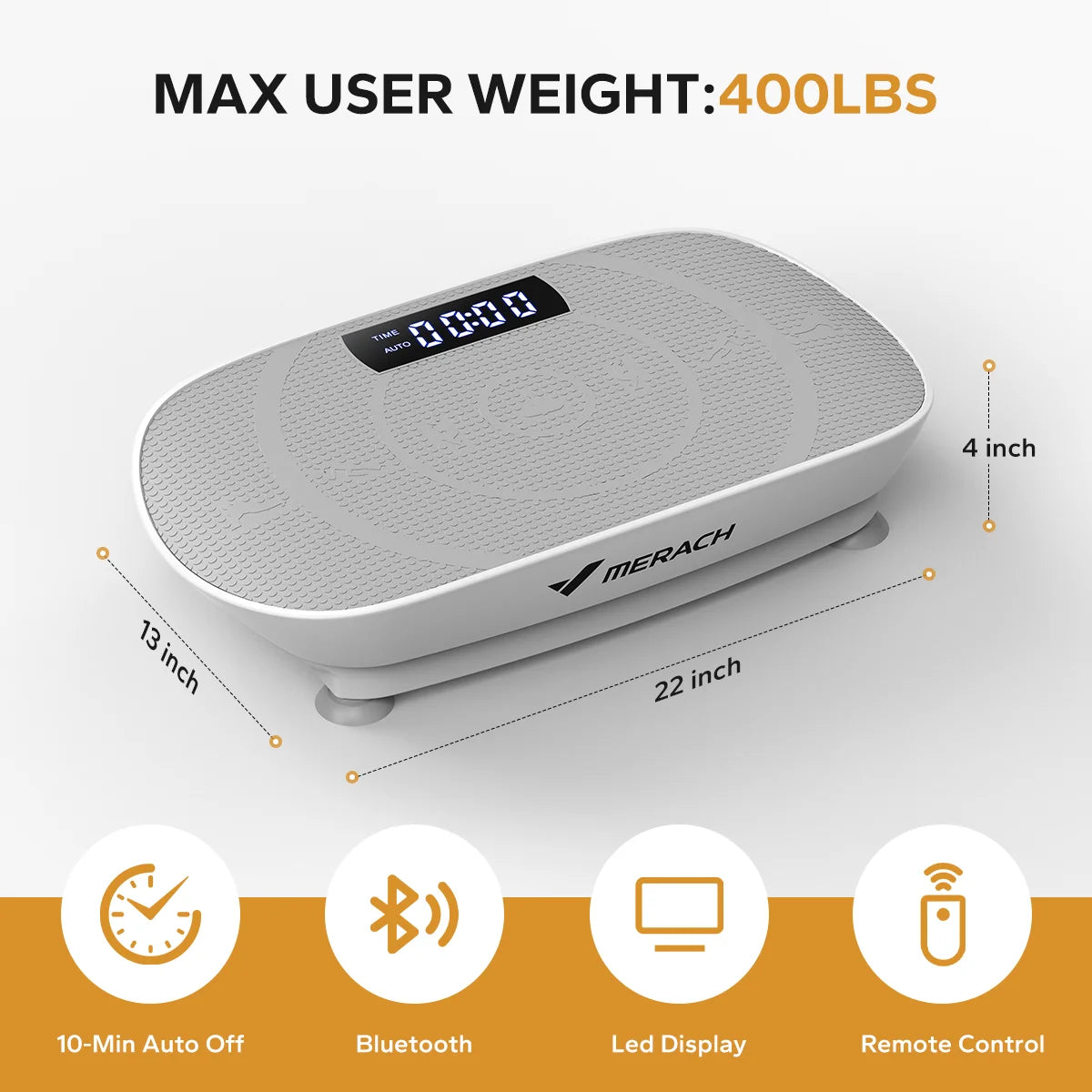 MERACH Vibration Plate, CV30 Exercise Machine, Whole Body Workout, Power, Vibrate Fitness Platform, Vibration Weight Loss and Shaping