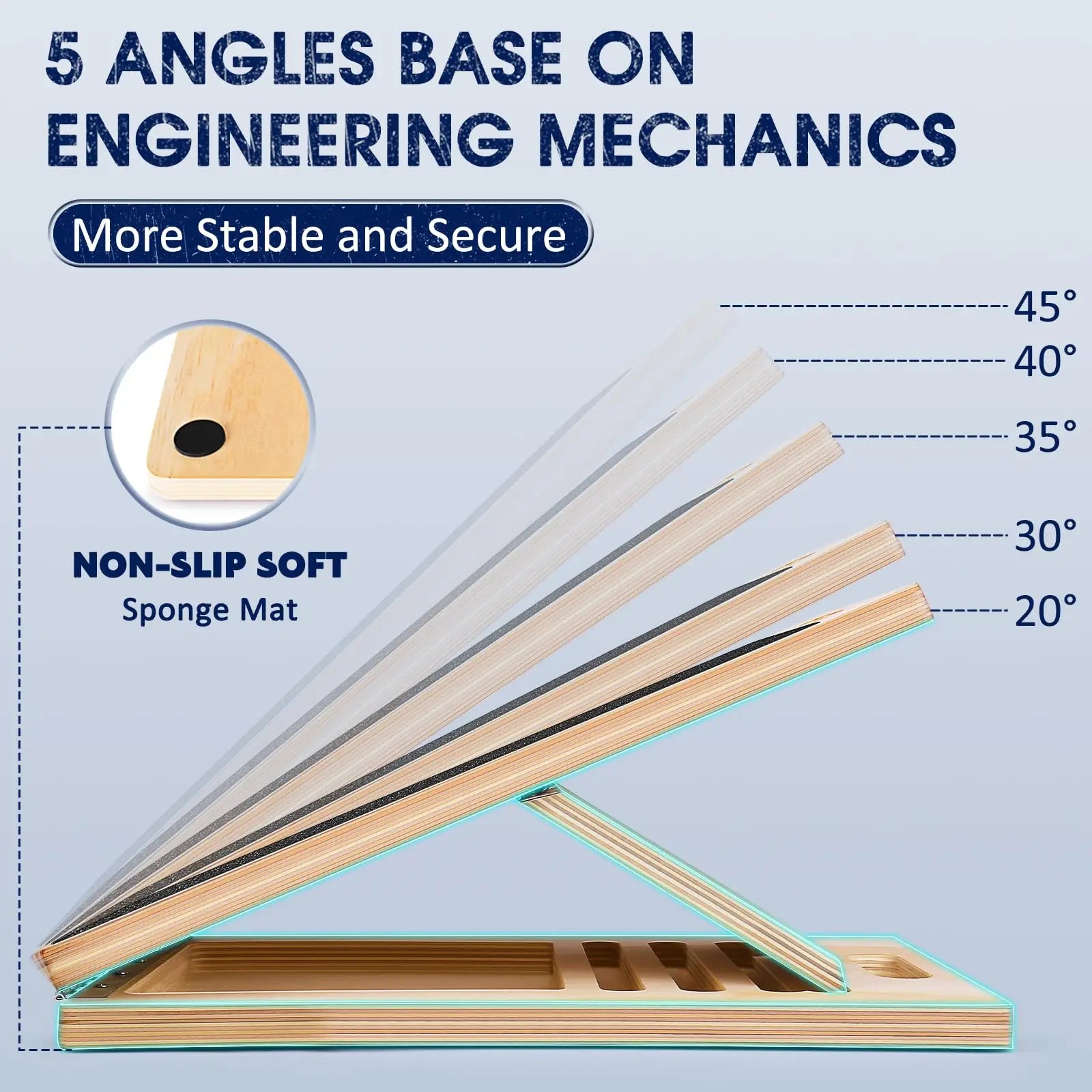 Slant Board Calf Stretcher for Squat Incline Stretch Board, Wood Wedge for Physical Therapy