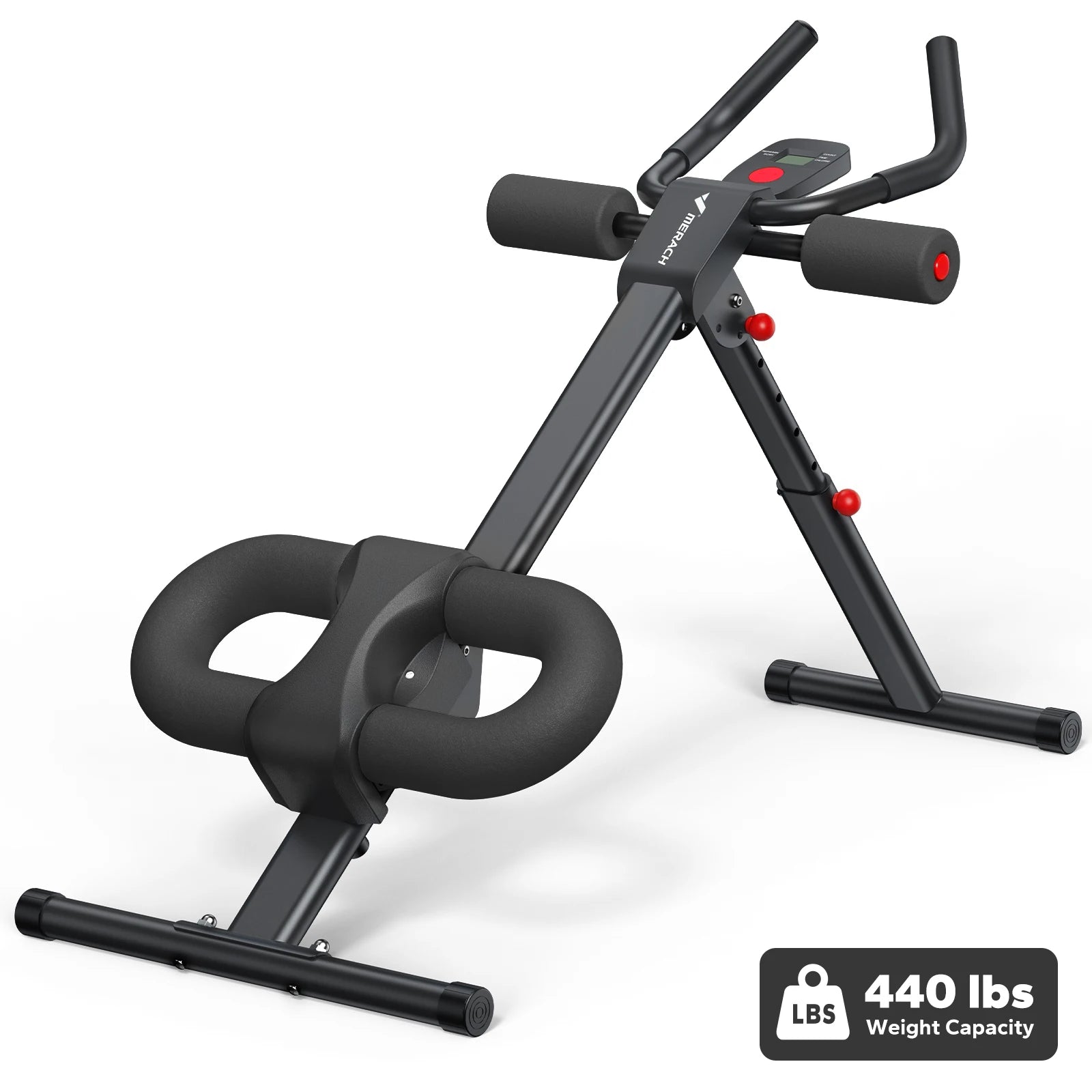 Adjustable Ab Machine Trainer, Foldable, Knee Protection, Abdominal Exercise, and Core strengthening