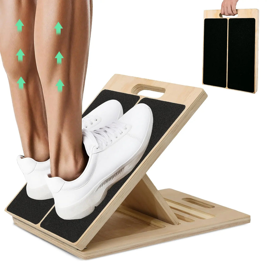 Slant Board Calf Stretcher for Squat Incline Stretch Board, Wood Wedge for Physical Therapy