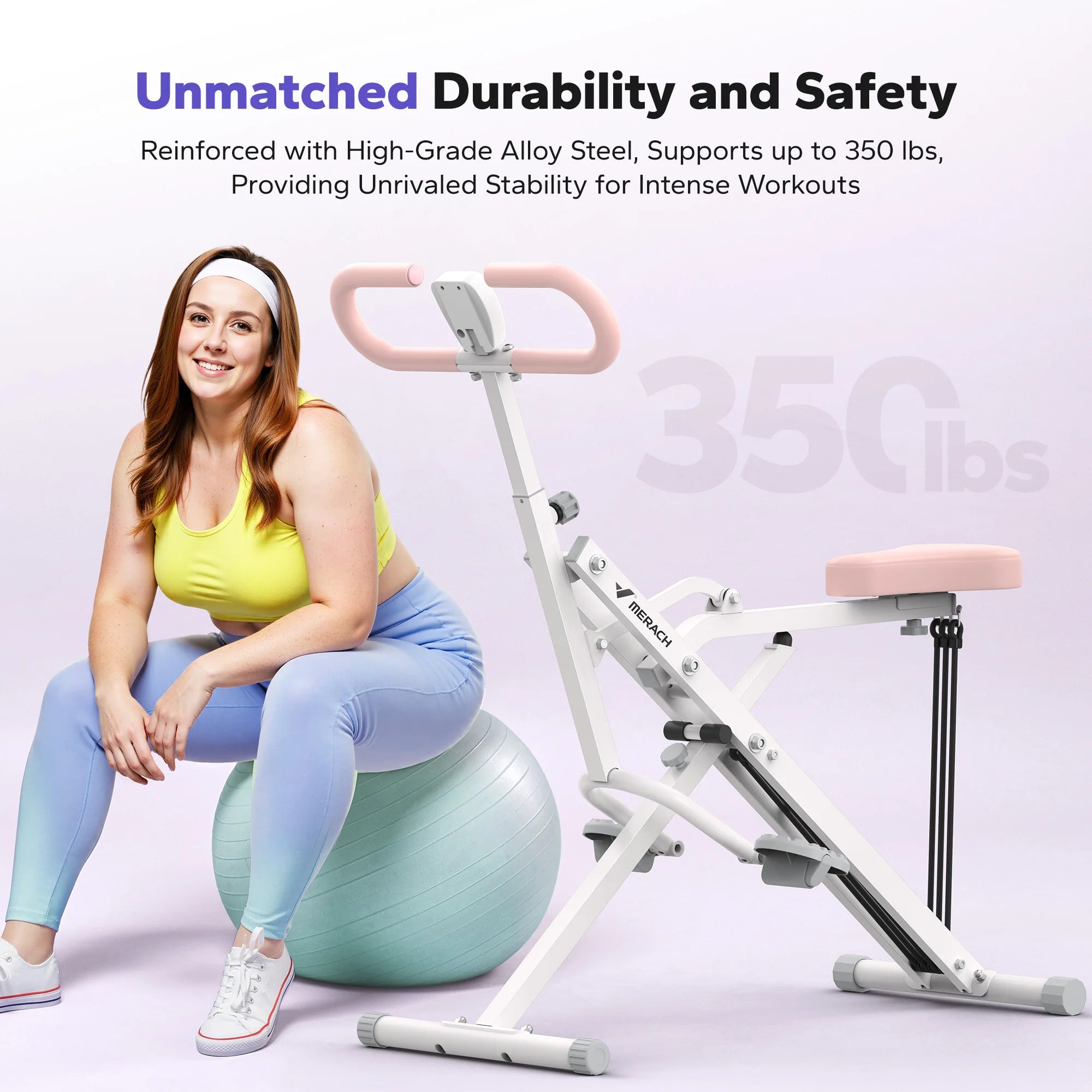 MERACH R07 Squat Machine, 2in1 Squat Rowing Machine, Easy Setup, Foldable Exercise Equipment, Glute Trainer