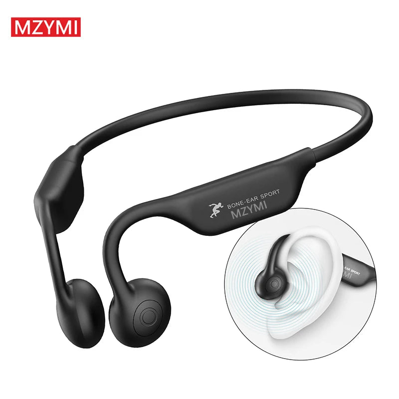 TWS Earphone Bone Conduction Waterproof Bluetooth Neckband Headset with Built-in Mic