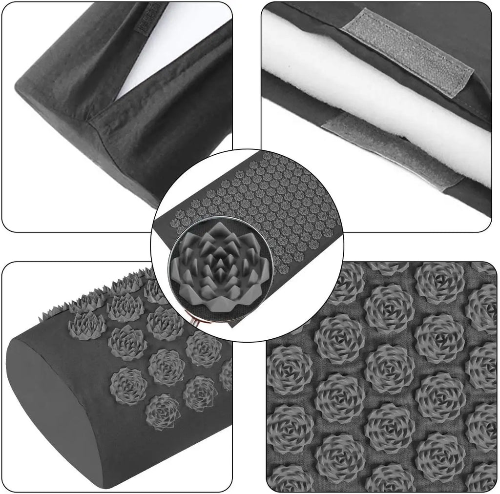 Shiatsu Acupressure Massage Pad with Sport Fitness Cushion Pillow Massager for Yoga and Pilates Exercise