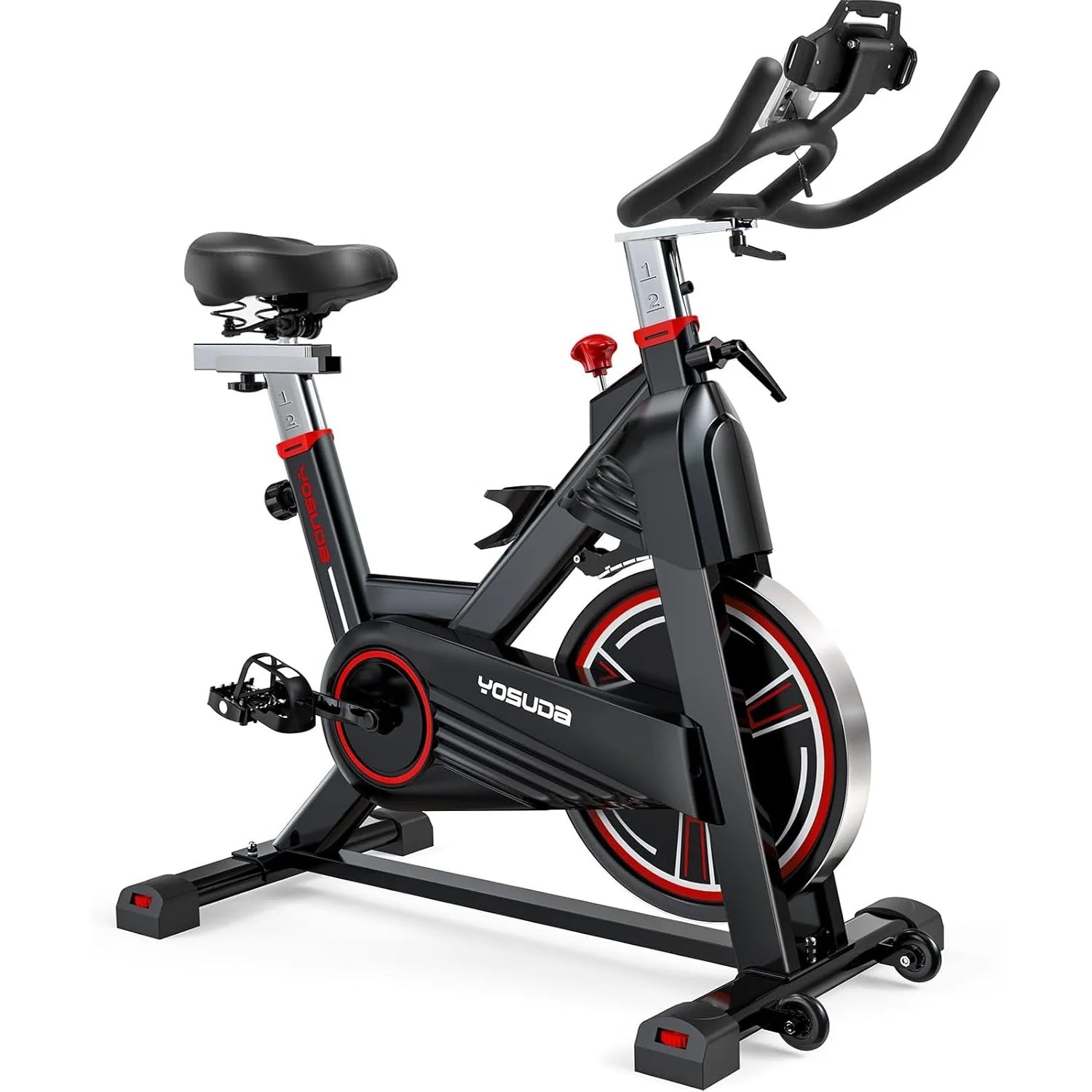 YOSUDA PRO Magnetic Exercise Bike, 350 lbs Weight Capacity - Indoor Cycling Bike Stationary with Comfortable Seat Cushion