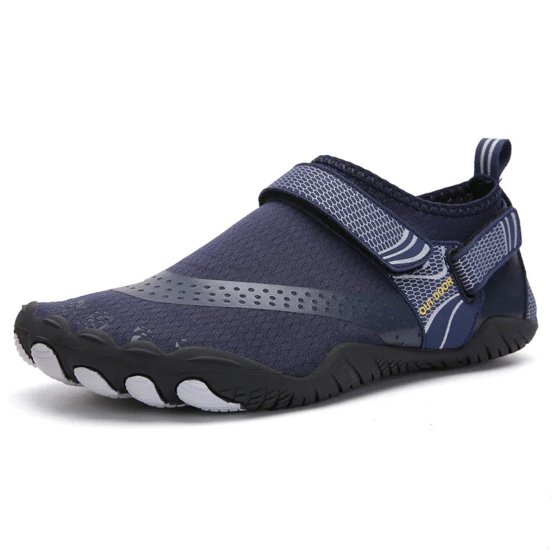 Upstream Wading Aqua Shoes Men, Swimming Five Fingers Water Sports Sneakers, Breathable, Soft, and Flat Size 39-46