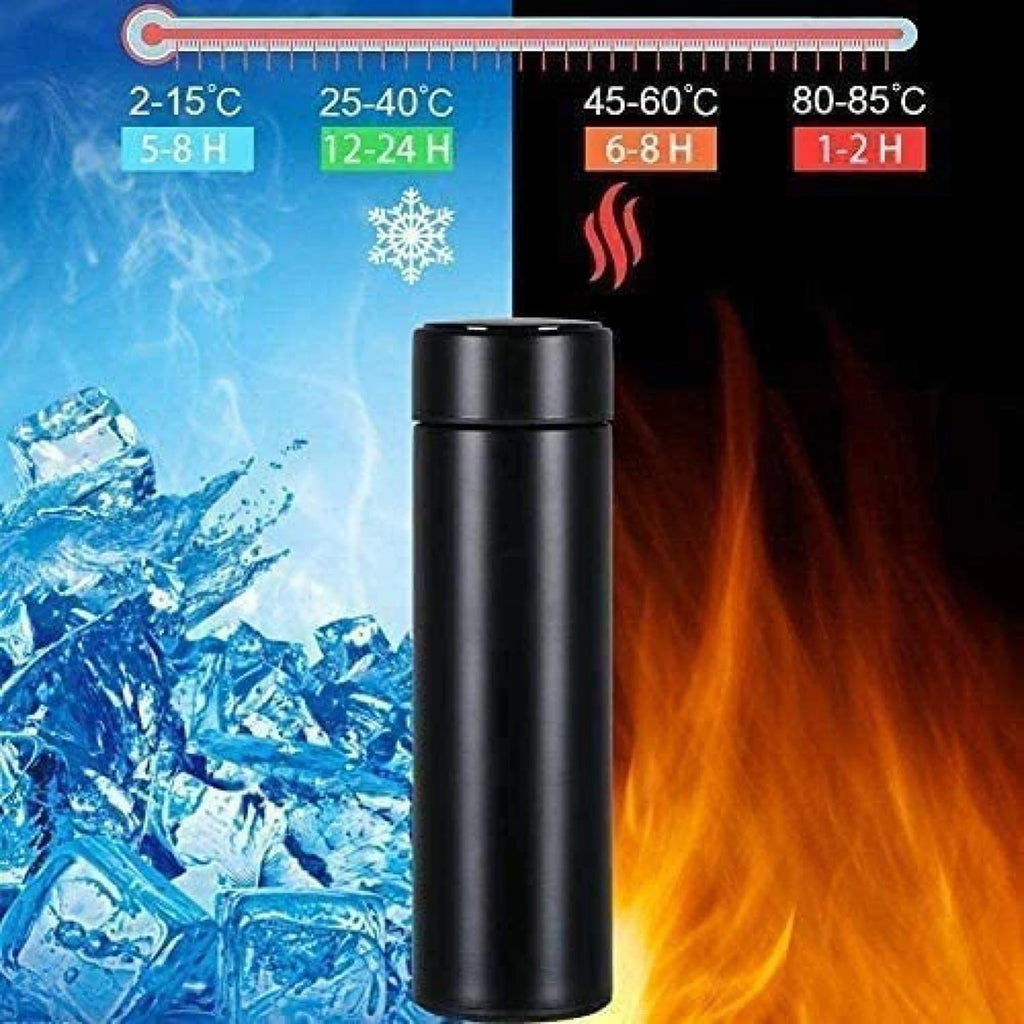 500ml Smart Vacuum, Insulated, Stainless Steel Water Bottle. LED Temperature Display, Spill Proof, Portable, for Home Travel Sports
