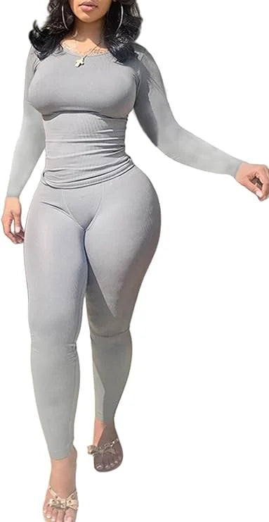 Women Clothing, Long sleeves, and Leggings. Exercise 2 Piece Set