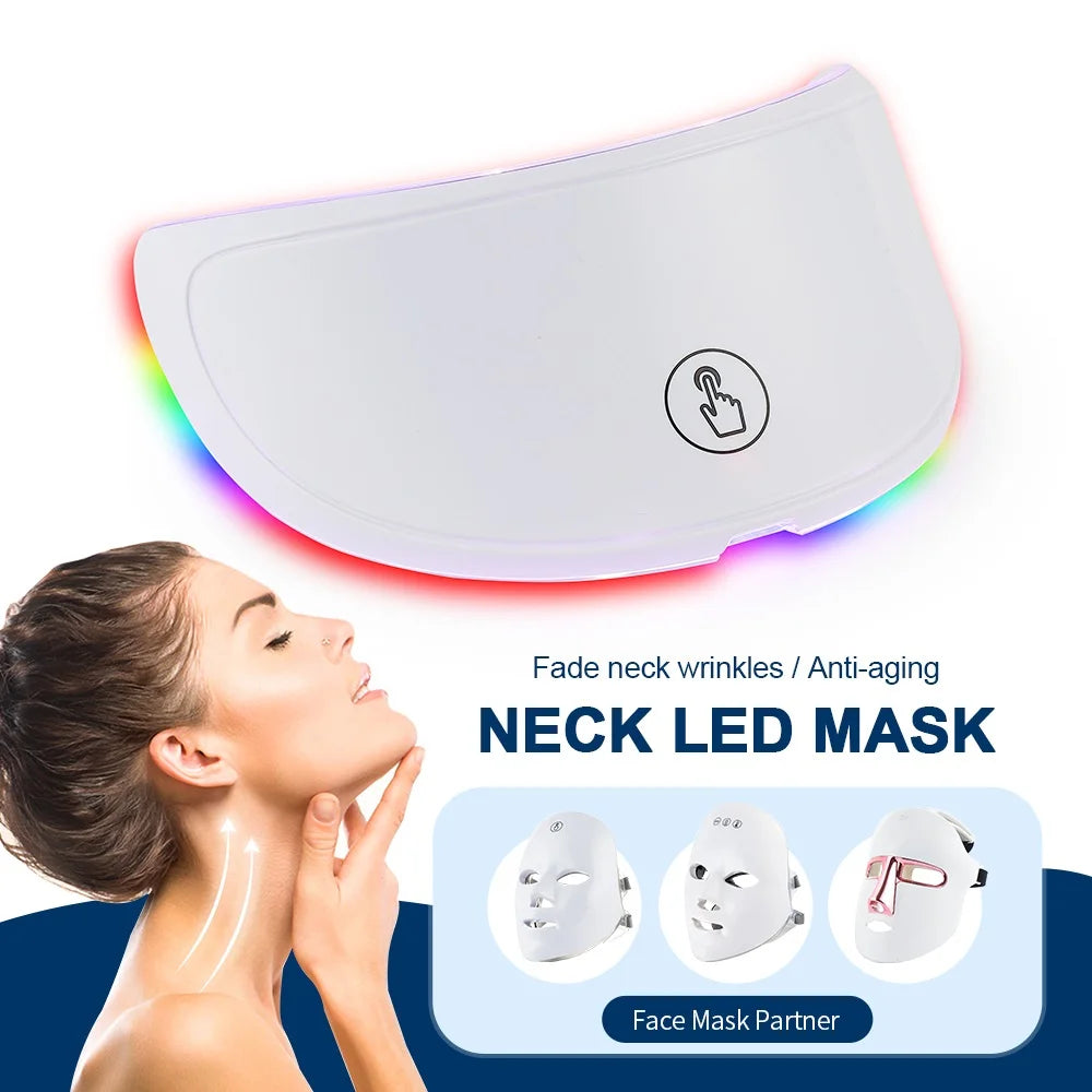 Neck LED Mask,7 Colors, Anti-Wrinkle, Skin Brightening Beauty Mask for Skin Care