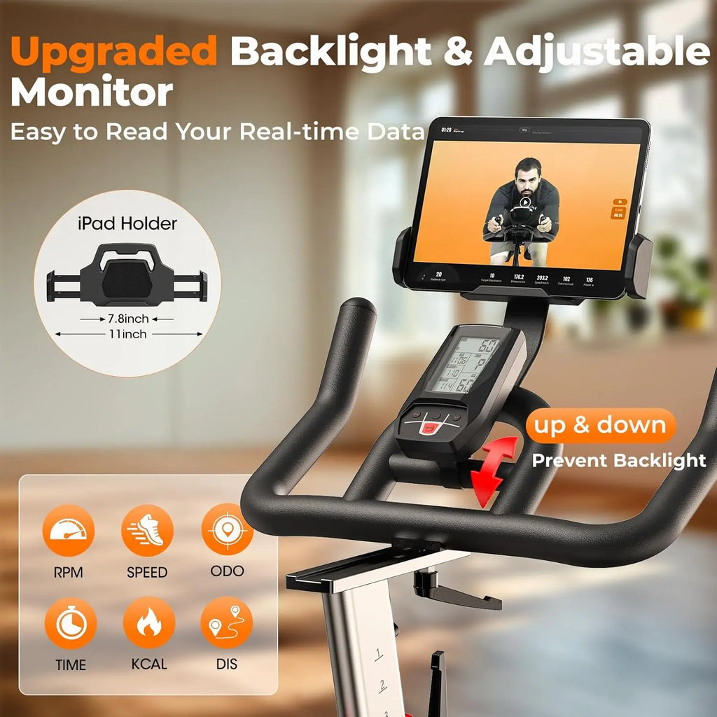 YOSUDA PRO Magnetic Exercise Bike, 350 lbs Weight Capacity - Indoor Cycling Bike Stationary with Comfortable Seat Cushion