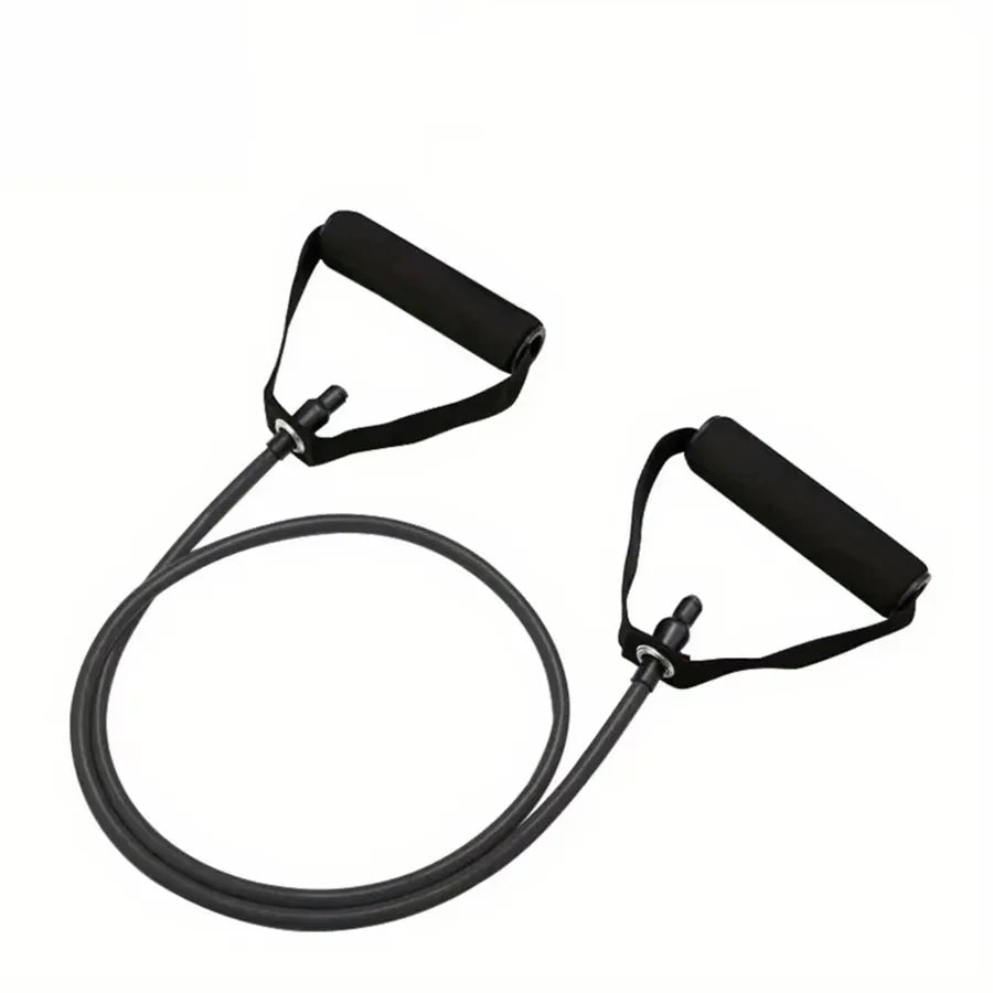 1pc 4-Level Resistance Bands with Handles for Home Workouts, Strength Training, Yoga and Pilates