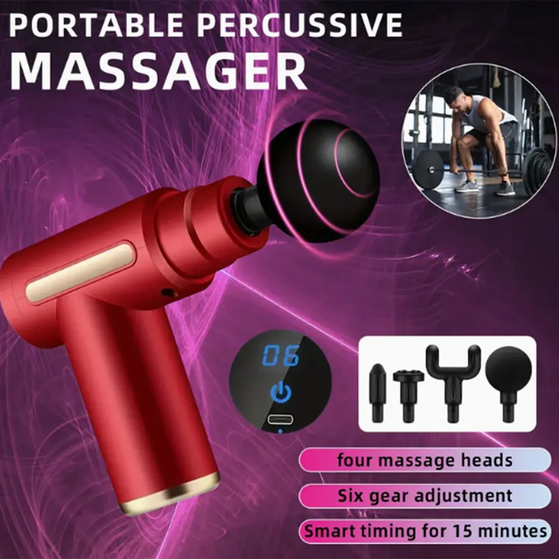 Fascial Machine Muscle Relaxation USB Mini Massage Gun, Vibration Gun, Massage Fitness Equipment, and Neck Grasping