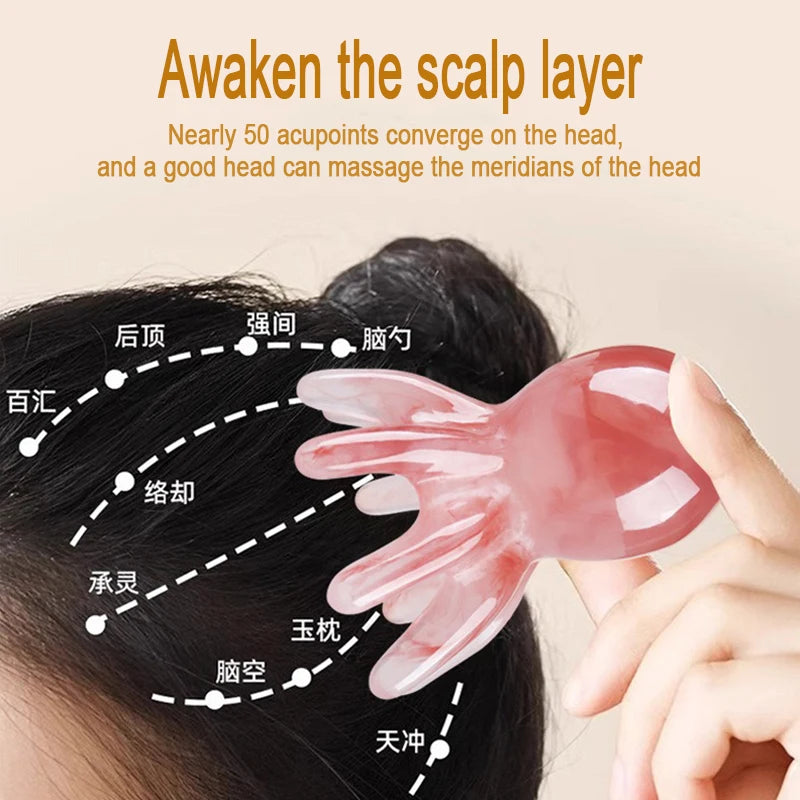 1PCS resin octopus scraping tool for facial and body use, muscle relaxation, stress relief, and health care