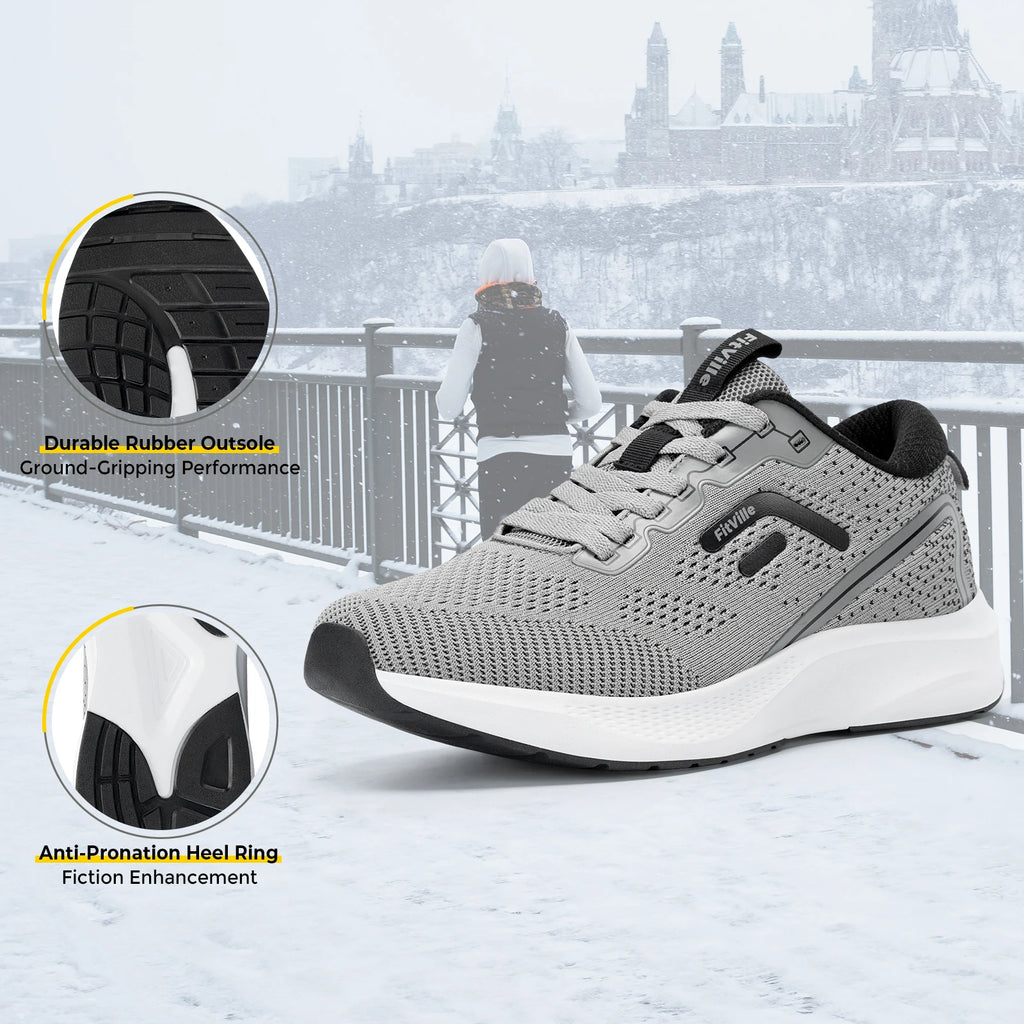 FitVille Mens Sport Running Shoes, Breathable, Lightweight Sneakers, Wide, Athletic Training Footwear
