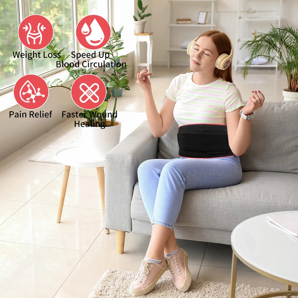 Red Light Infrared Therapy Pad for Body Pain Relief with Elastic Strap