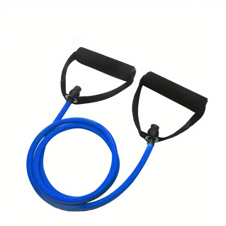 1pc 4-Level Resistance Bands with Handles for Home Workouts, Strength Training, Yoga and Pilates