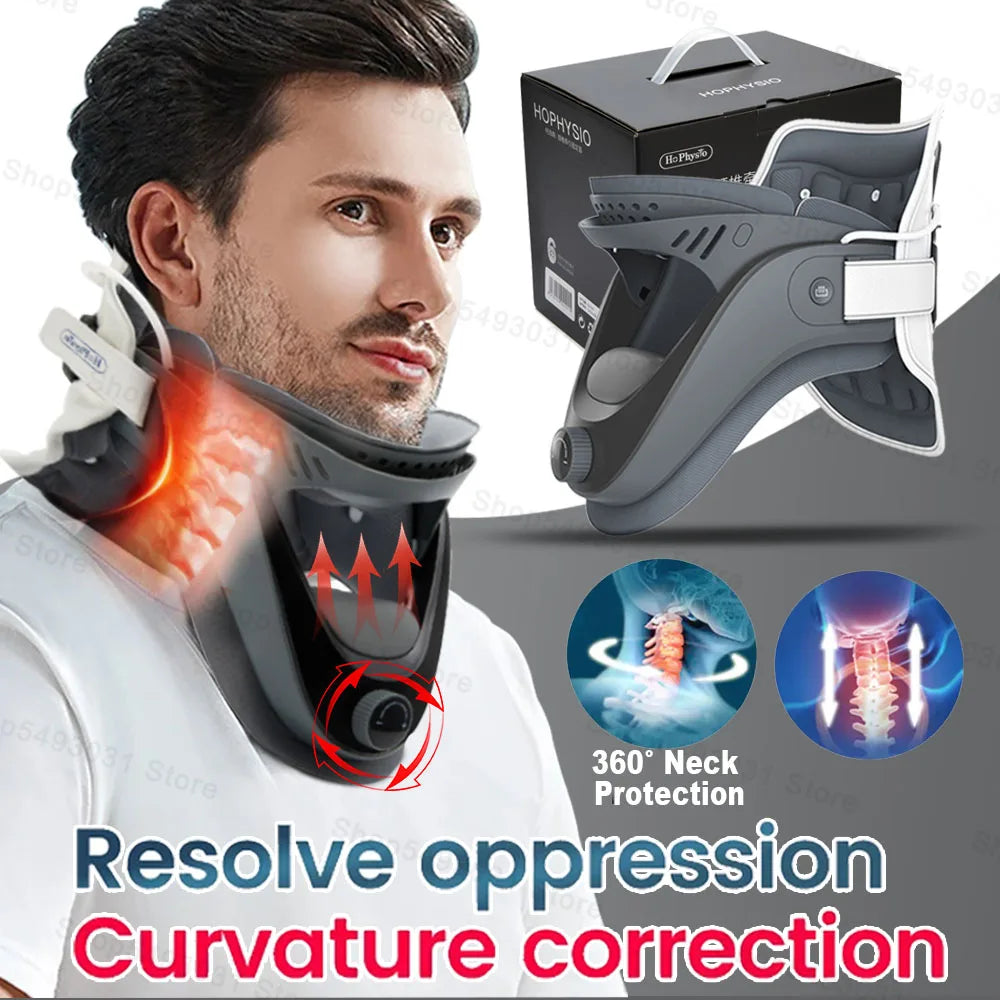 Cervical Neck Traction Device, Adjustable Neck Stretcher With Support
