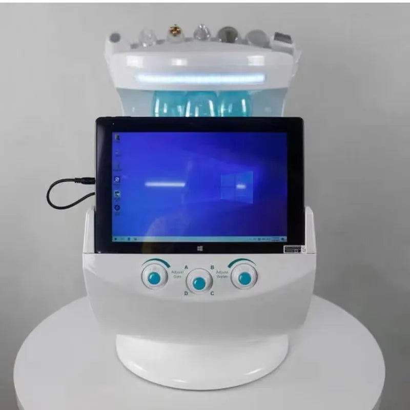New 7 In 1 Smart Ice Blue Hydra Oxygen Facial, Skin Cleaning, Skin Analyzer, and Dermabrasion