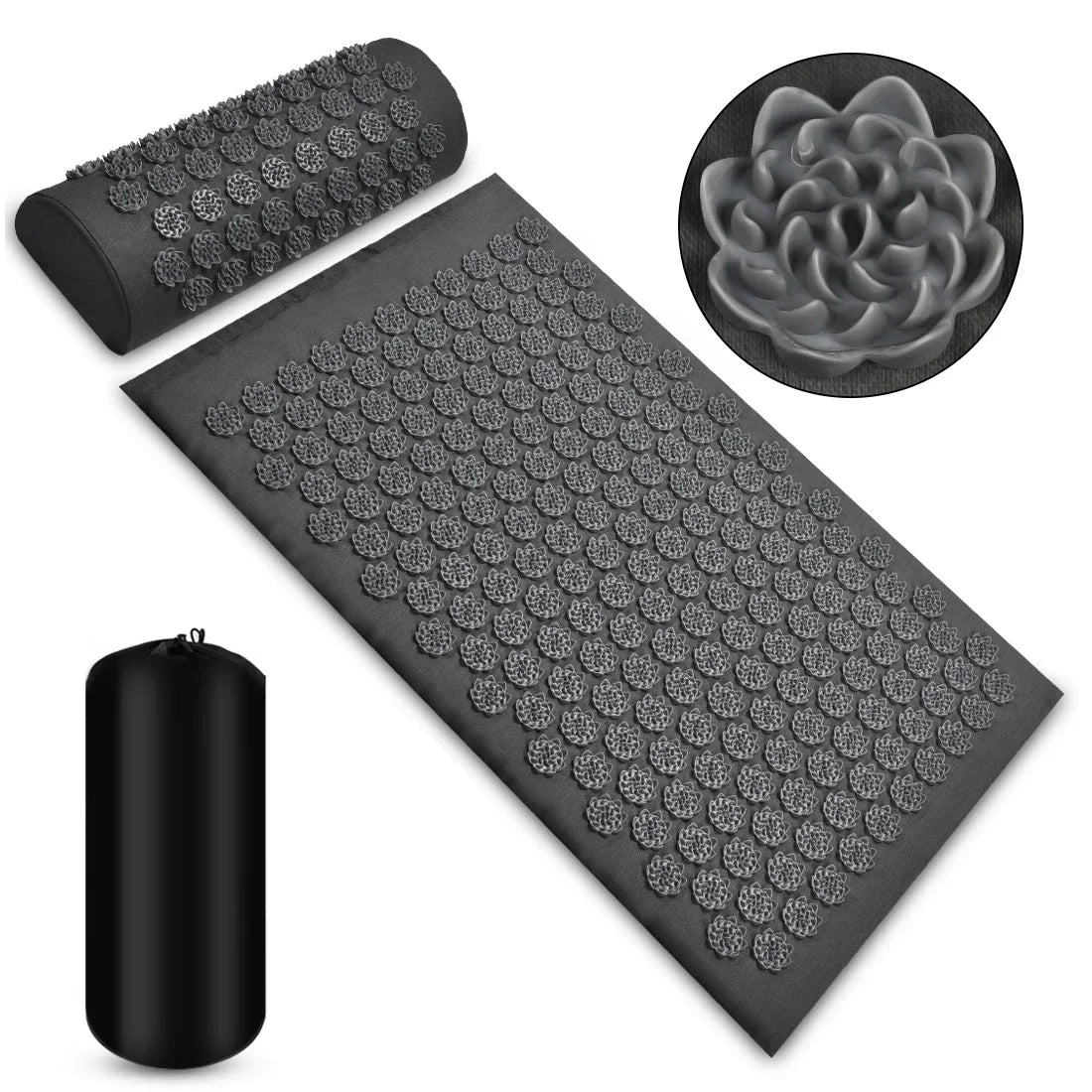 Shiatsu Acupressure Massage Pad with Sport Fitness Cushion Pillow Massager for Yoga and Pilates Exercise