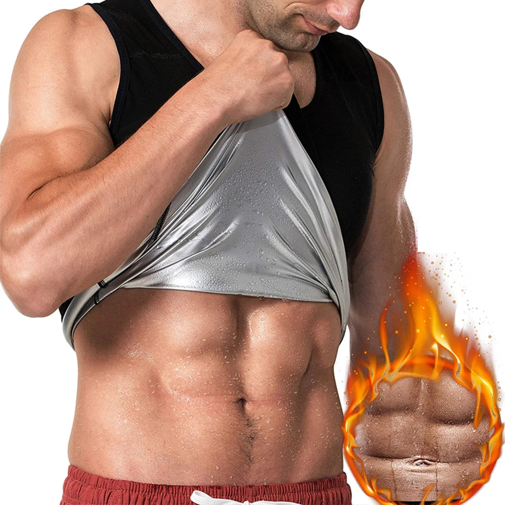 Sauna Shirt, Sweat Suit, Short Sleeve Compression T-Shirt for Weight Loss, Body Shaper, Workout, and Sports