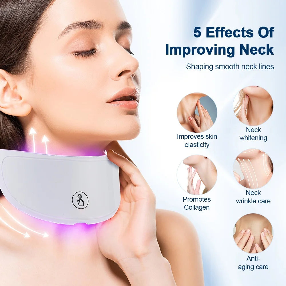 Neck LED Mask,7 Colors, Anti-Wrinkle, Skin Brightening Beauty Mask for Skin Care