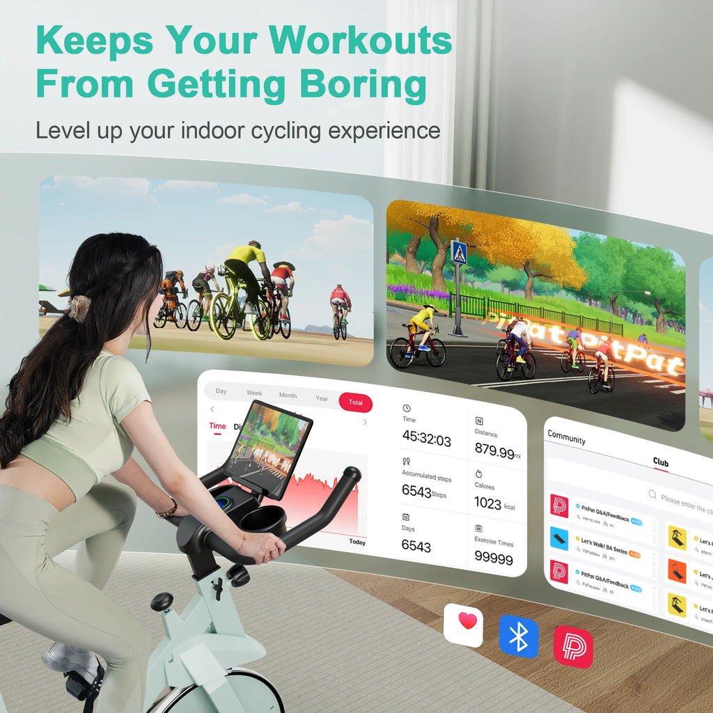 32-Level Magnetic Resistance Stationary Exercise/Workout Cycling Bike for Home with Low Noise