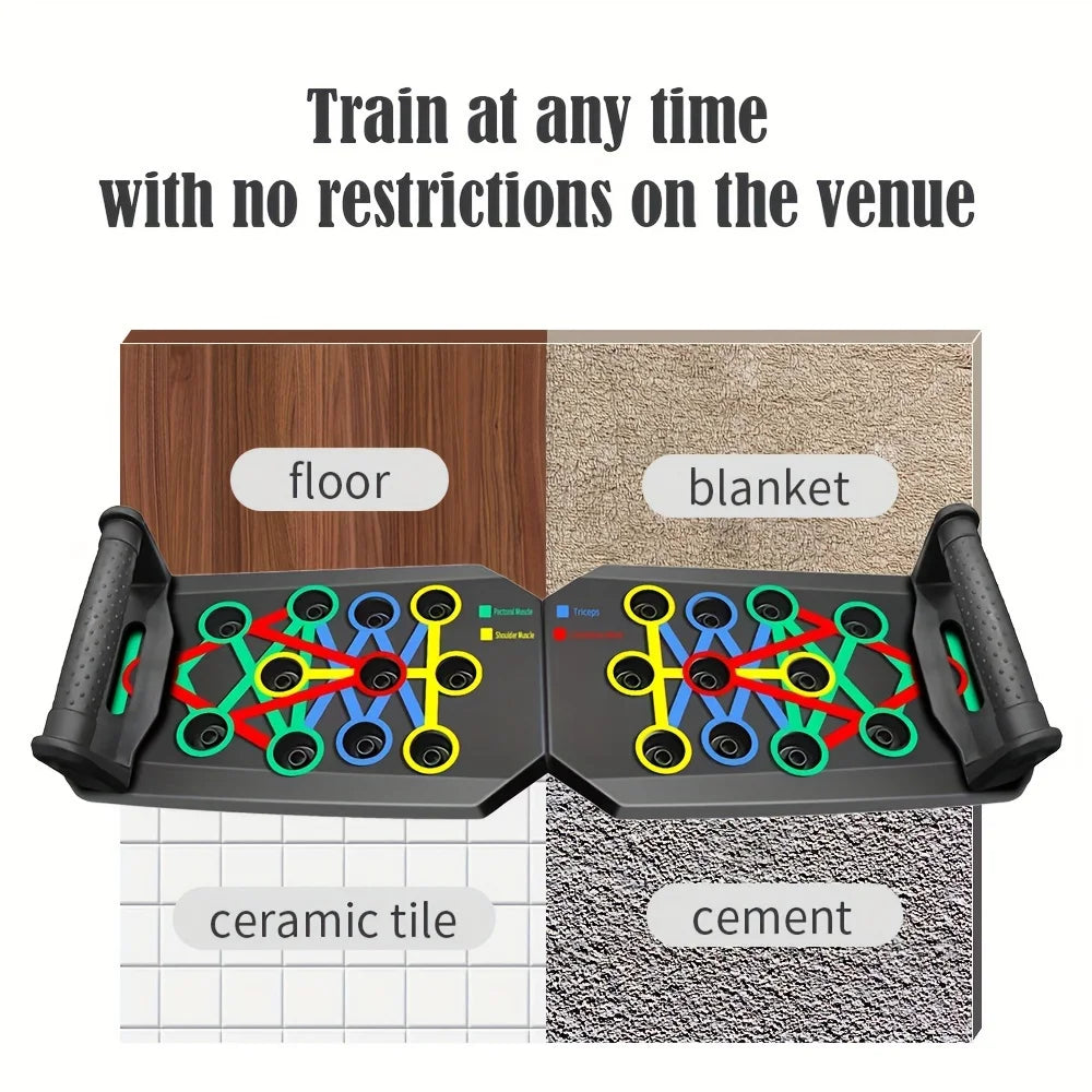 Adjustable Push-Up Board – Portable PP for Chest & Triceps Training, Compact Home and Travel Gym Gear