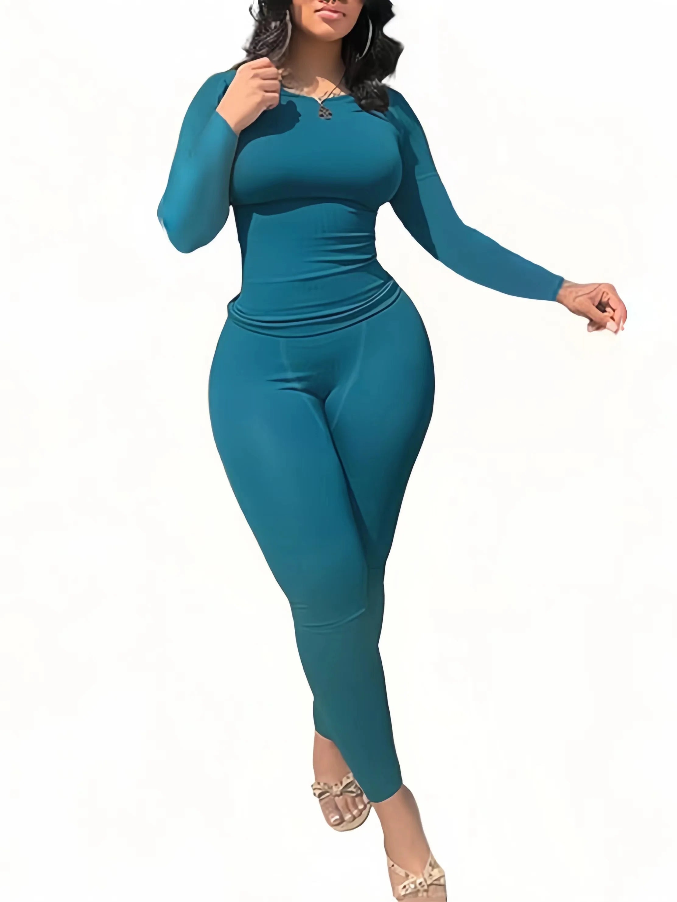 Women Clothing, Long sleeves, and Leggings. Exercise 2 Piece Set