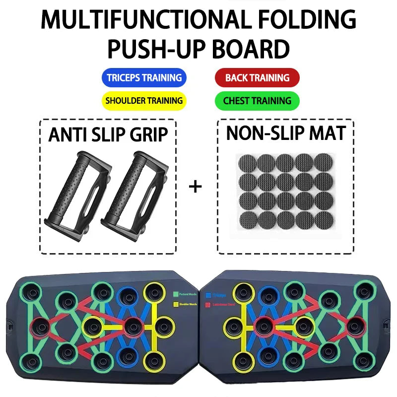 Portable Foldable Push-up Board Set with Ergonomic Handles