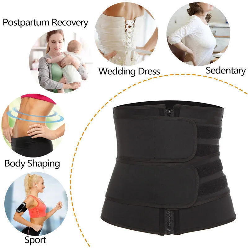 1pc Waist Trainer Slimming Body Shaper, Fitness Belt, Weight Loss, Fat Burning, Sport Girdle, and Sweat Trimmer Workout Cincher Shapewear