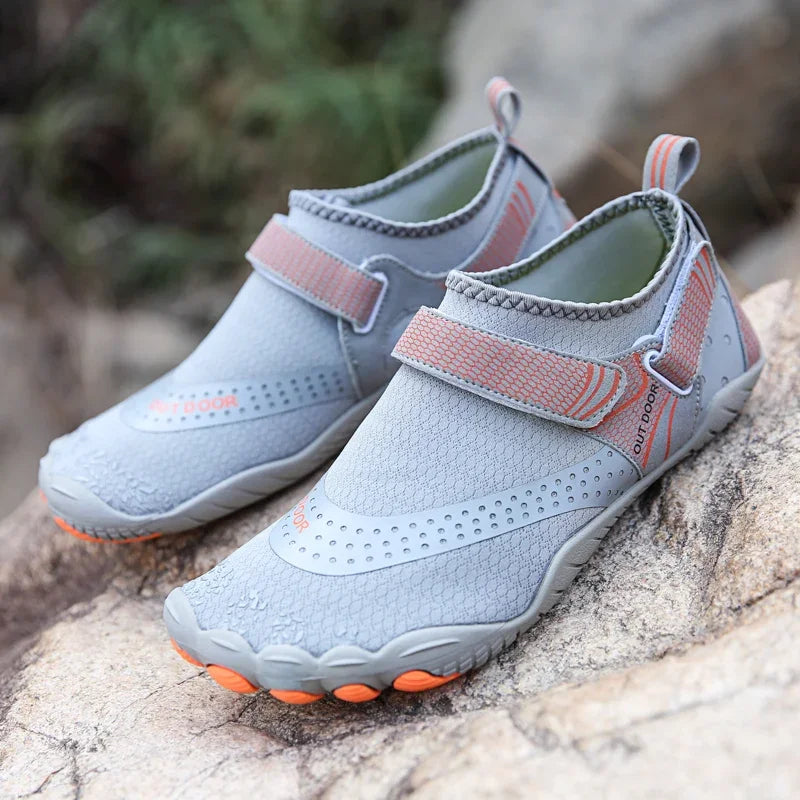 Upstream Wading Aqua Shoes Men, Swimming Five Fingers Water Sports Sneakers, Breathable, Soft, and Flat Size 39-46
