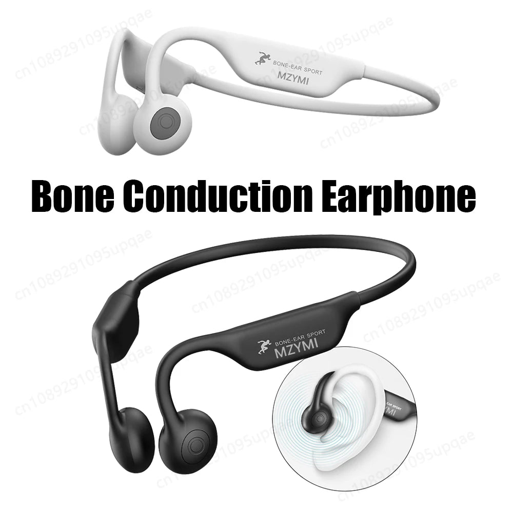 TWS Earphone Bone Conduction Waterproof Bluetooth Neckband Headset with Built-in Mic