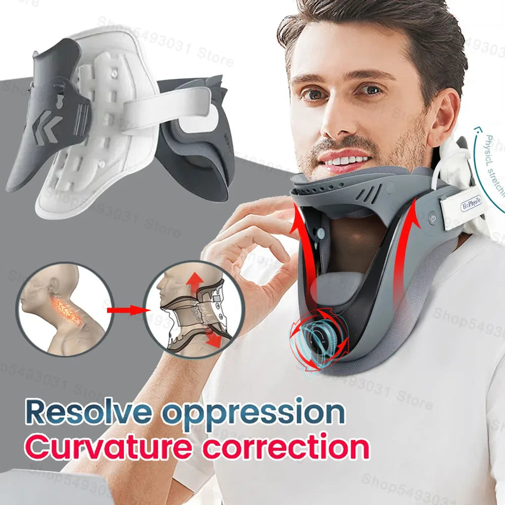 Cervical Neck Traction Device, Adjustable Neck Stretcher With Support