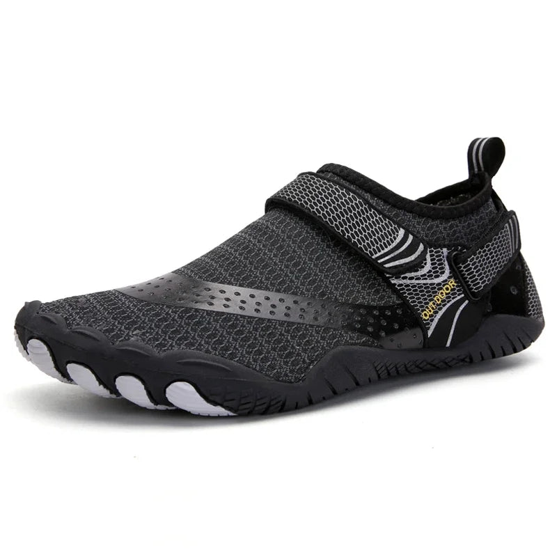 Upstream Wading Aqua Shoes Men, Swimming Five Fingers Water Sports Sneakers, Breathable, Soft, and Flat Size 39-46