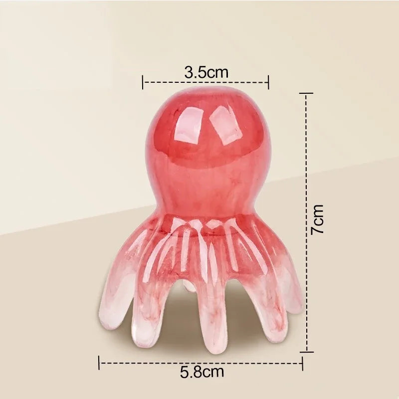 1PCS resin octopus scraping tool for facial and body use, muscle relaxation, stress relief, and health care