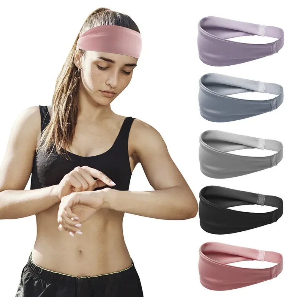 Men and Women Yoga Fitness Elastic, Sweat Absorbing Headband