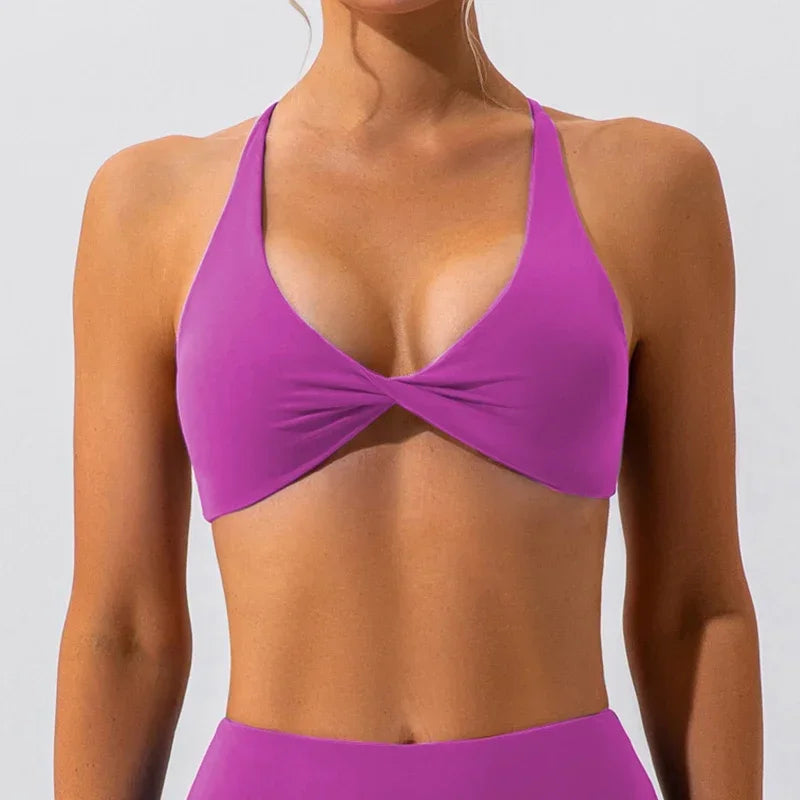 Sexy Gym Top, Women Crease Sports Bra, Running, Back Cross Yoga Bra, Breathable Sports Underwear, Women Fitness Workout Top