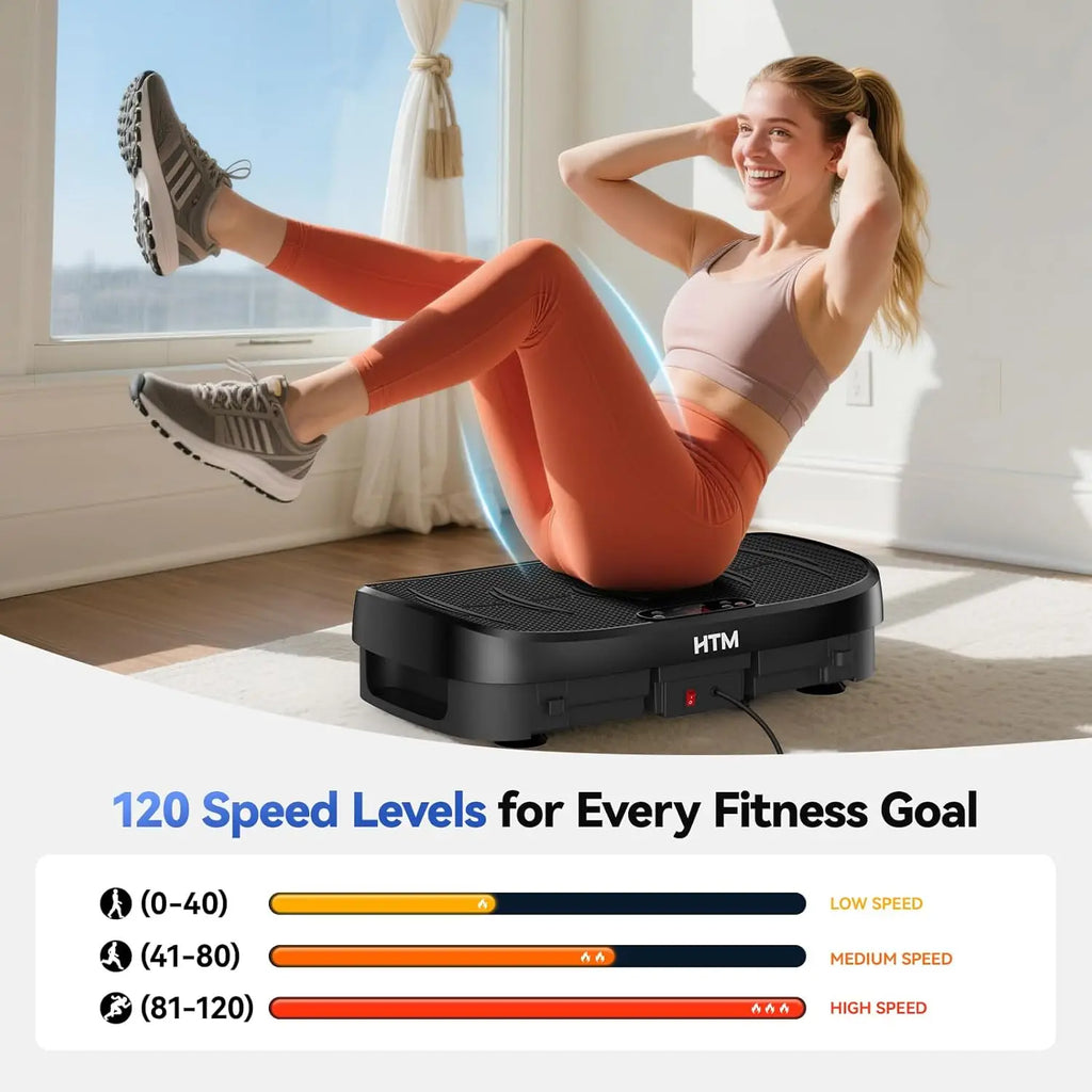 Vibration Plate Fat Burning Fitness Platform, Whole Body, 120 Levels, Home Gym Equipment, Weight Loss, Muscle Relax, and Exercise Board