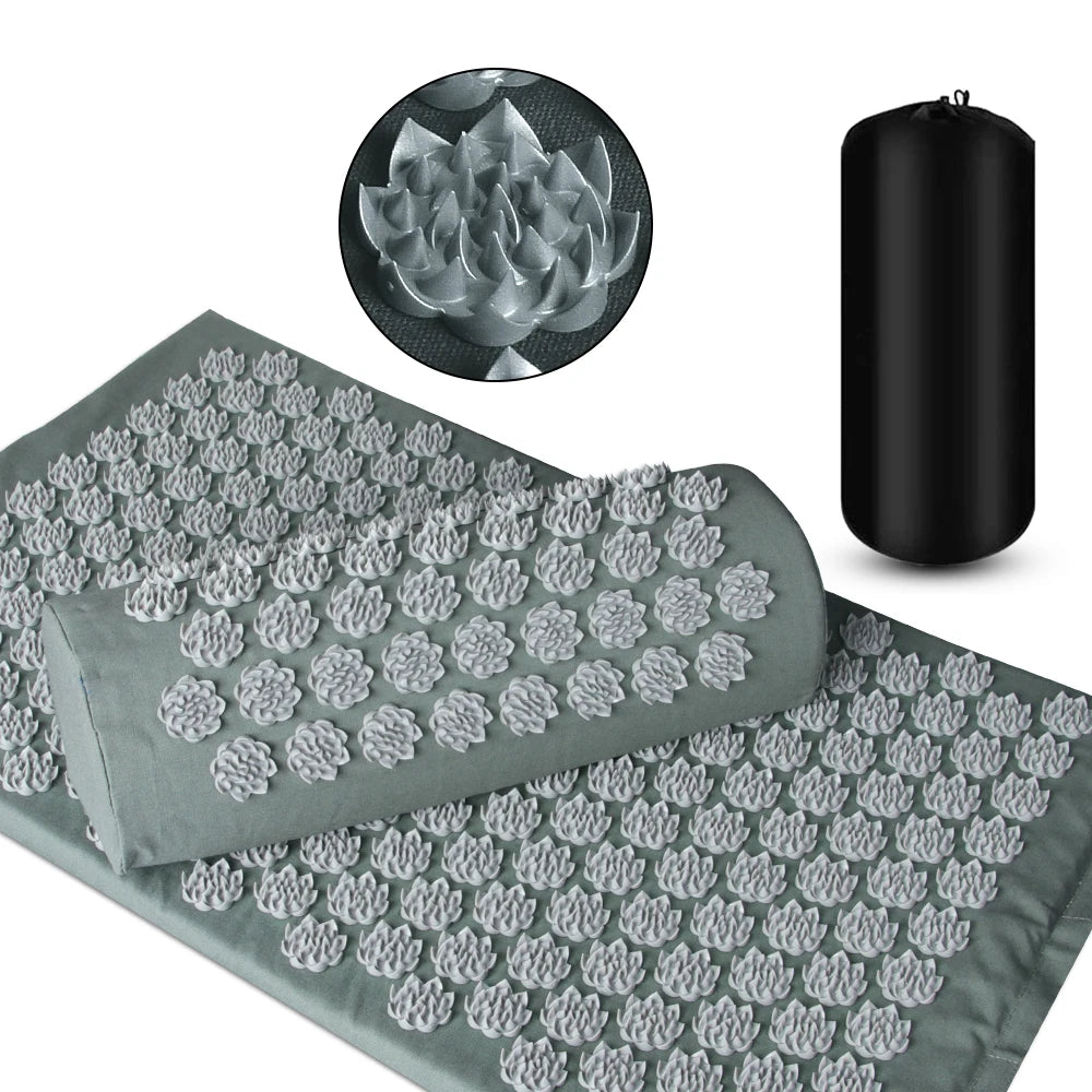 Shiatsu Acupressure Massage Pad with Sport Fitness Cushion Pillow Massager for Yoga and Pilates Exercise