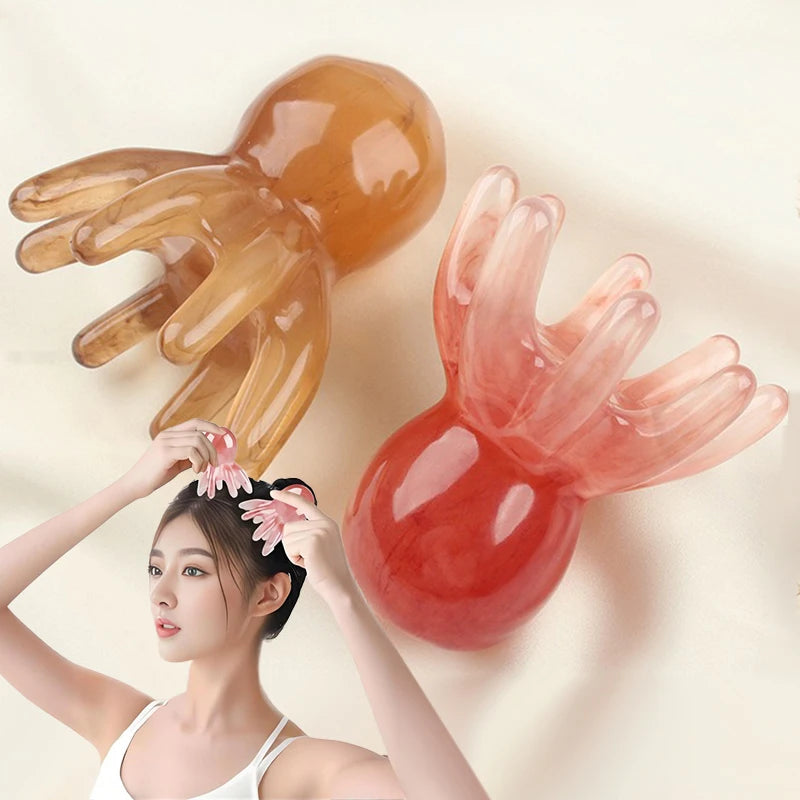 1PCS resin octopus scraping tool for facial and body use, muscle relaxation, stress relief, and health care