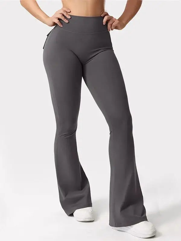 Summer Women's Cargo Pocket Fitness Tights, High-Waisted, Stretch Butt Lift, Yoga Running Pants