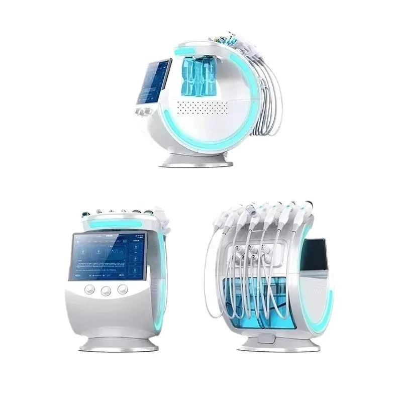 New 7 In 1 Smart Ice Blue Hydra Oxygen Facial, Skin Cleaning, Skin Analyzer, and Dermabrasion