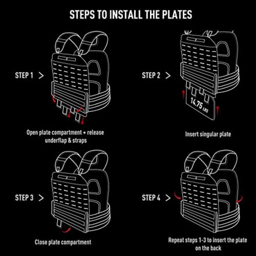 PETAC GEAR Weighted Vest for Men and Women.  Adjustable Strength Training Workout Vest for Running, Endurance, and Fitness