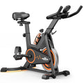 RELIFE Stationary Exercise Bike, Silent Belt Drive, Indoor Cycling Bike, Adjustable, Resistance Home Cardio Fitness Bike with LCD Monitor Tablet Holder