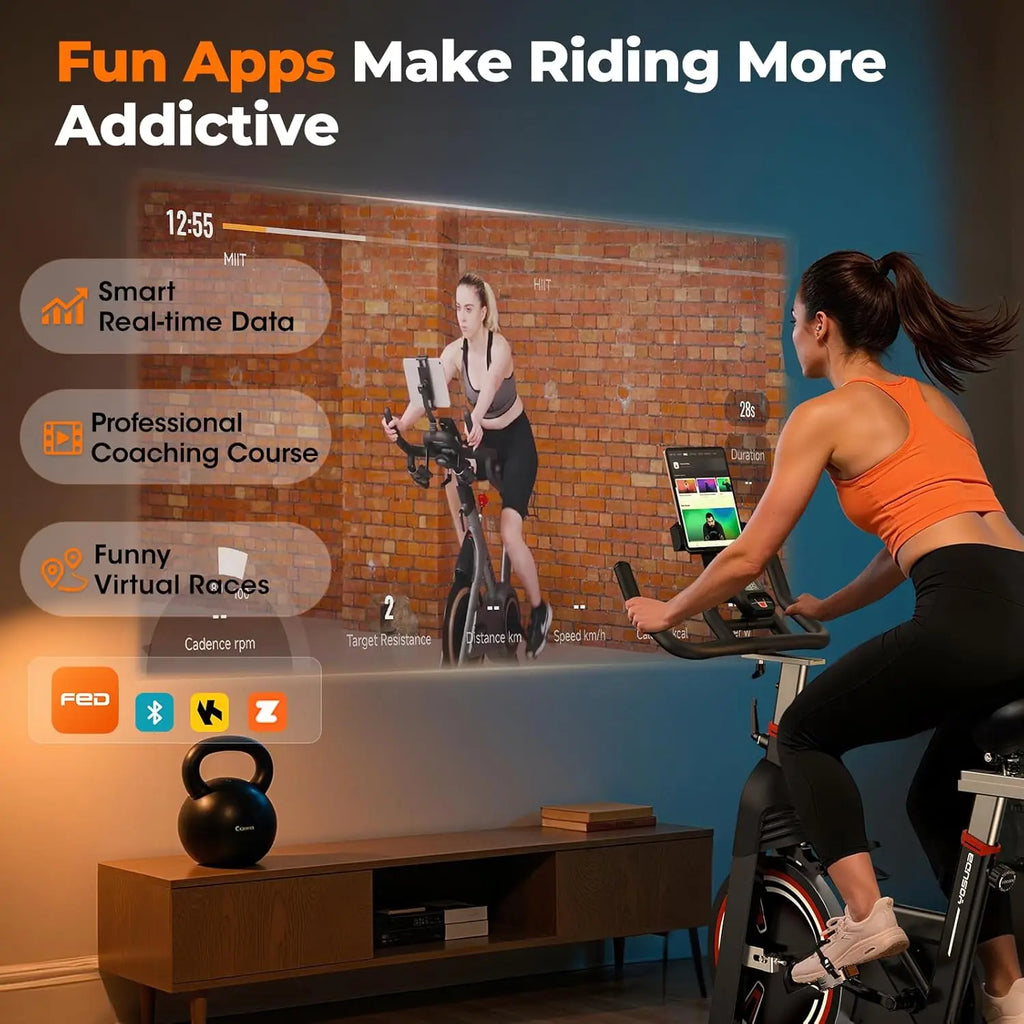 YOSUDA PRO Magnetic Exercise Bike, 350 lbs Weight Capacity - Indoor Cycling Bike Stationary with Comfortable Seat Cushion