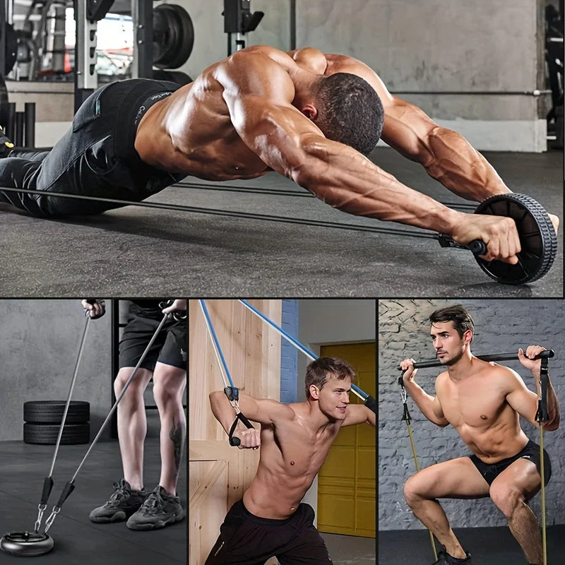 Resistance Bands Set, Exercise Bands With Door Anchor, Handles, Carry Bag, Legs Ankle Straps